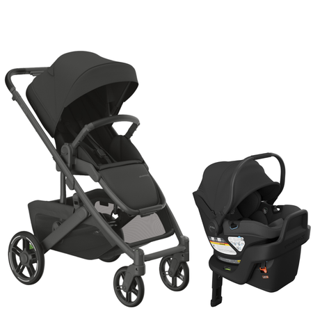Cruz V3 Stroller + ARIA V2 Travel System Strollers - Travel Systems UPPAbaby Jake – Charcoal | Carbon Frame | Black Leather