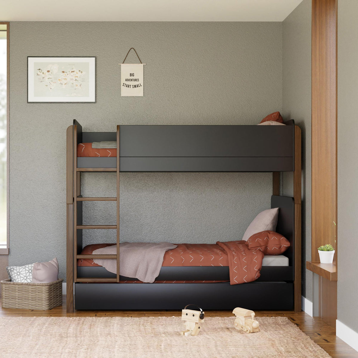 TipToe Twin Storage Trundle Bed Beds - Bunk Babyletto