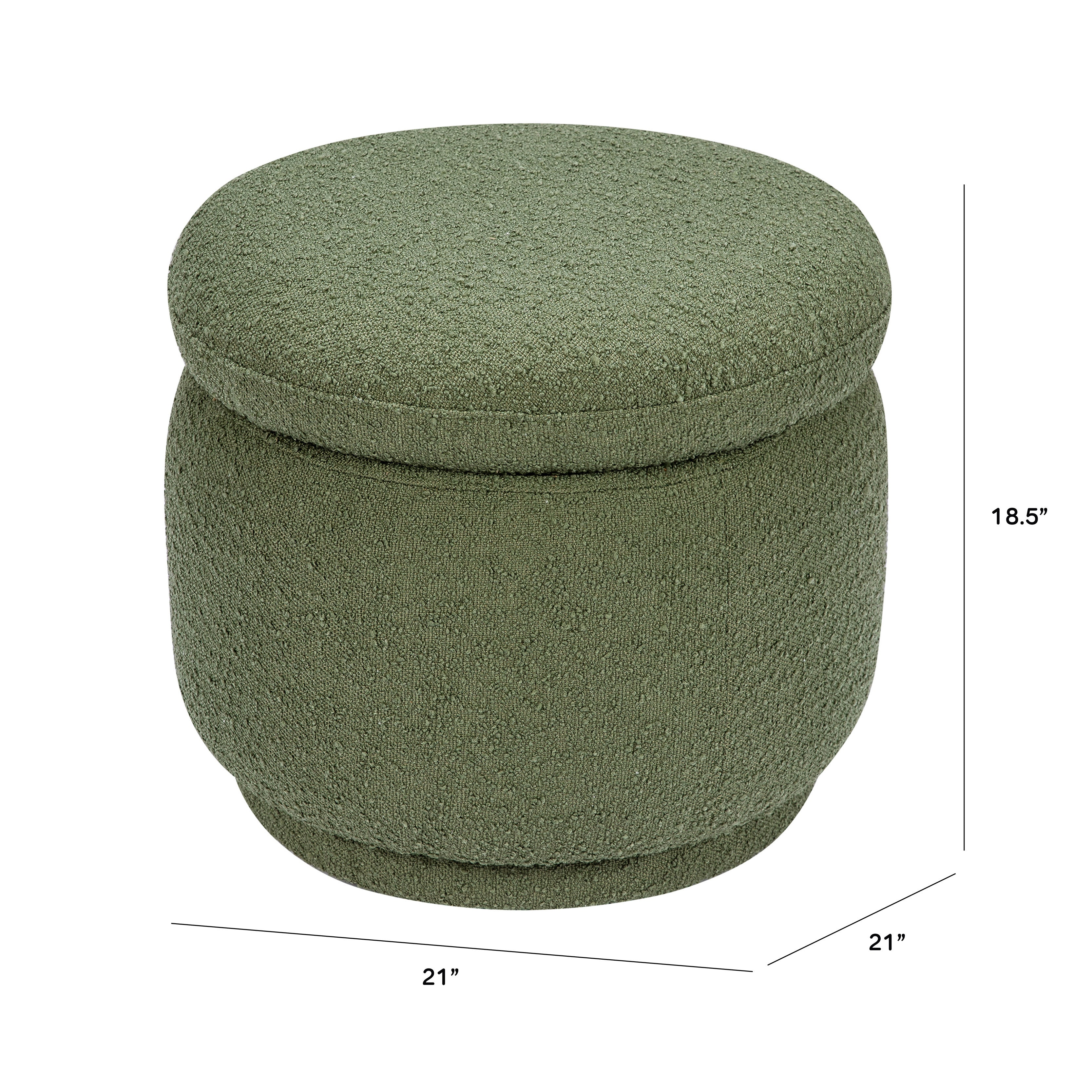 Enoki Storage Ottoman in Boucle Ottomans Babyletto