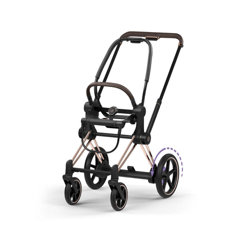 e-Priam Frame - Style Collection Stroller Accessories Cybex Rose Gold w/ Brown Accents