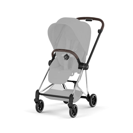 MIOS Lightweight Compact Stroller Frame - Style Collection Stroller Accessories Cybex Chrome Frame with Brown Handle