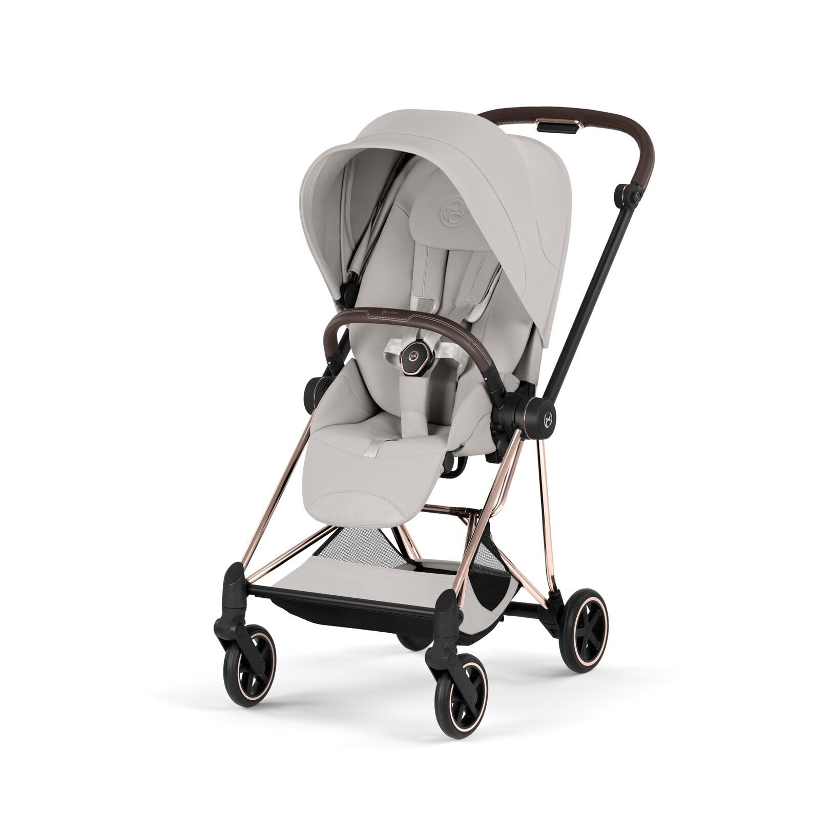 MIOS Compact City Stroller - Style Collection - Rose Gold Frame Strollers - Single Cybex City Grey