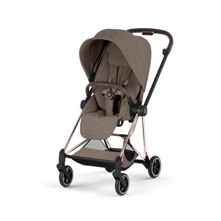 MIOS Compact City Stroller - Style Collection - Rose Gold Frame Strollers - Single Cybex Coconut Brown