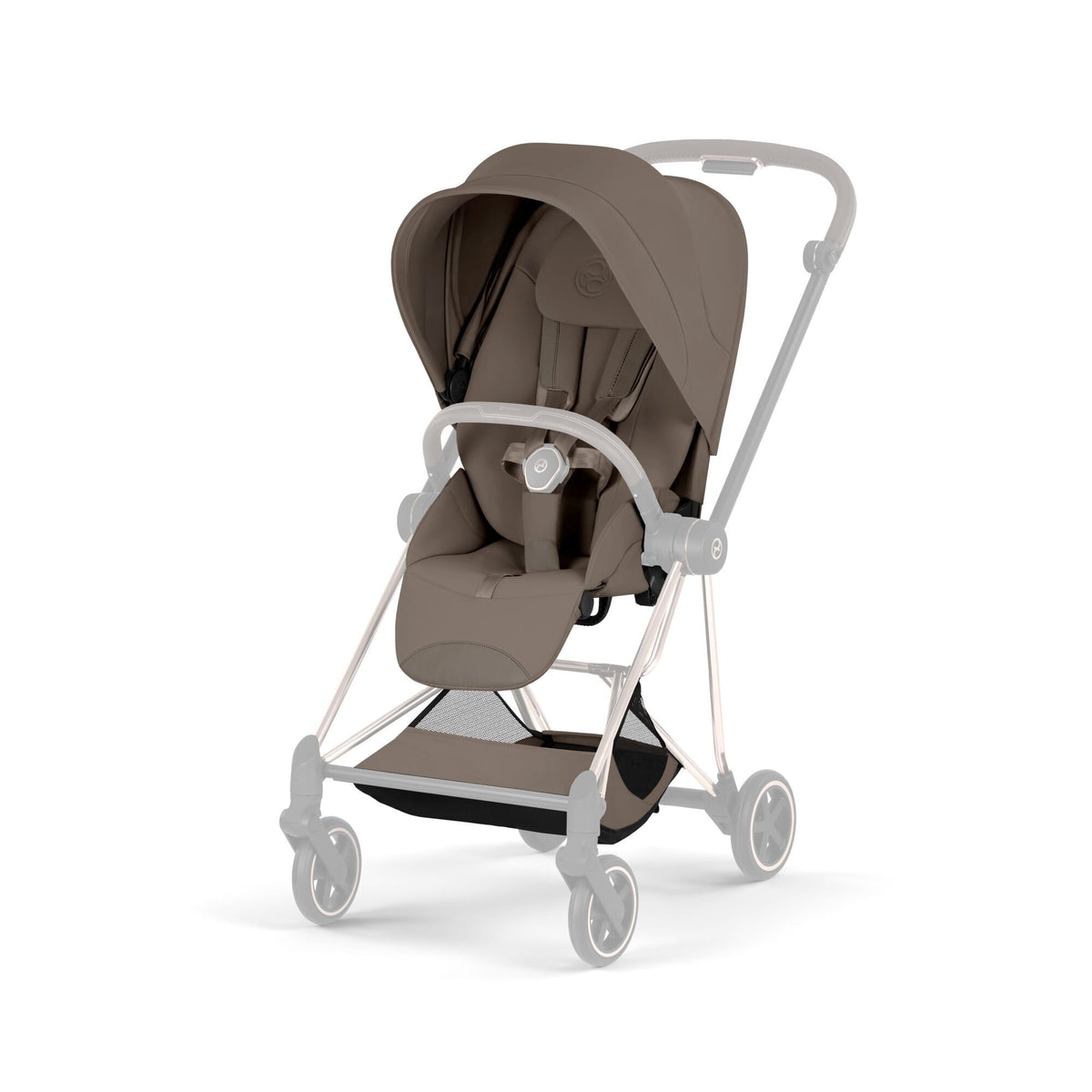 MIOS Compact City Stroller - Style Collection - Chrome Frame Strollers - Single Cybex Coconut Brown