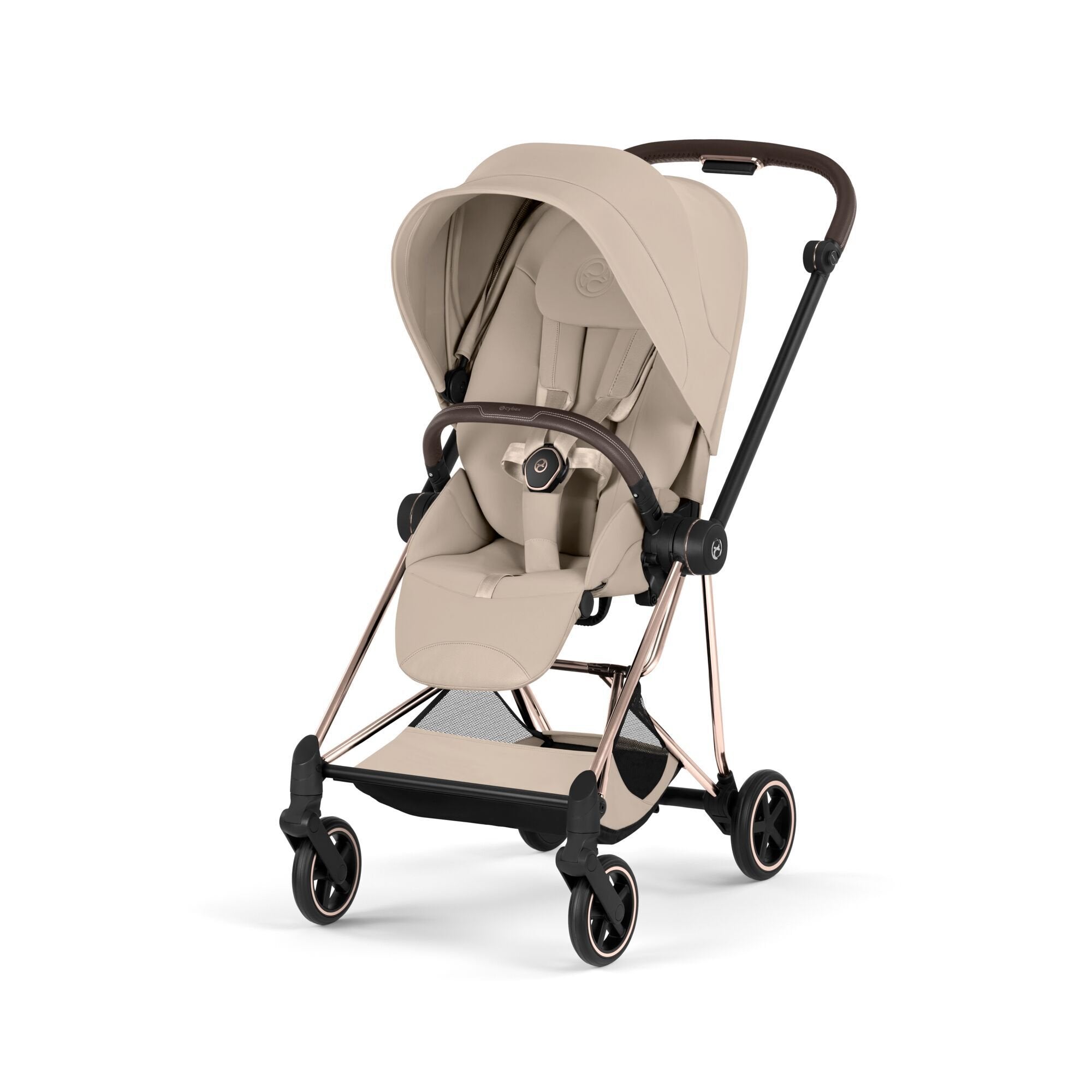 MIOS Compact City Stroller - Style Collection - Rose Gold Frame Strollers - Single Cybex Cozy Beige