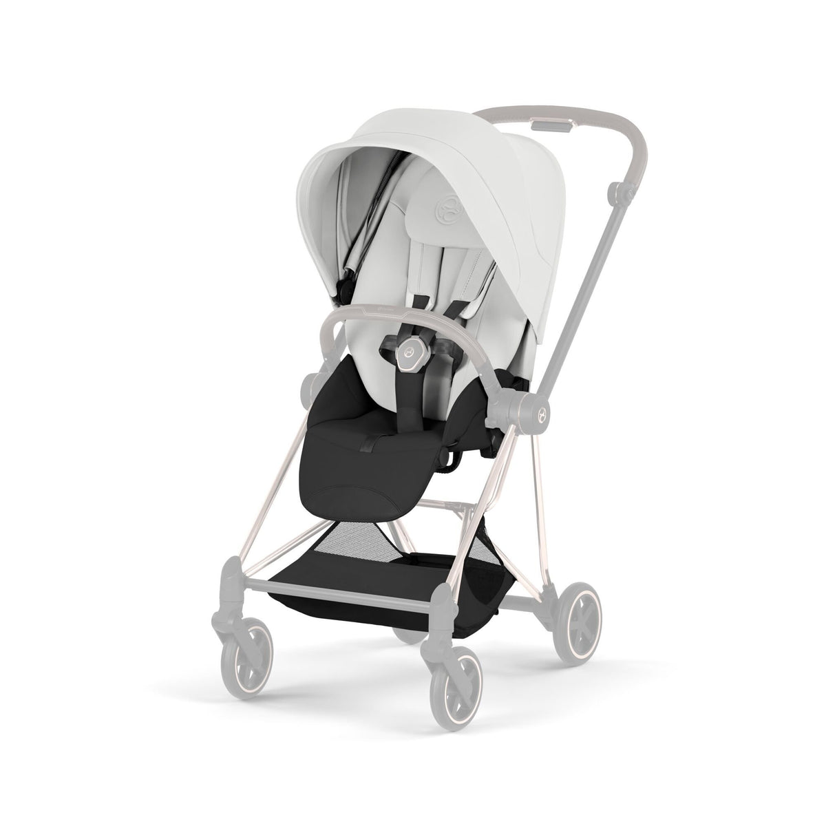 MIOS Compact City Stroller - Style Collection - Chrome Frame Strollers - Single Cybex Off White