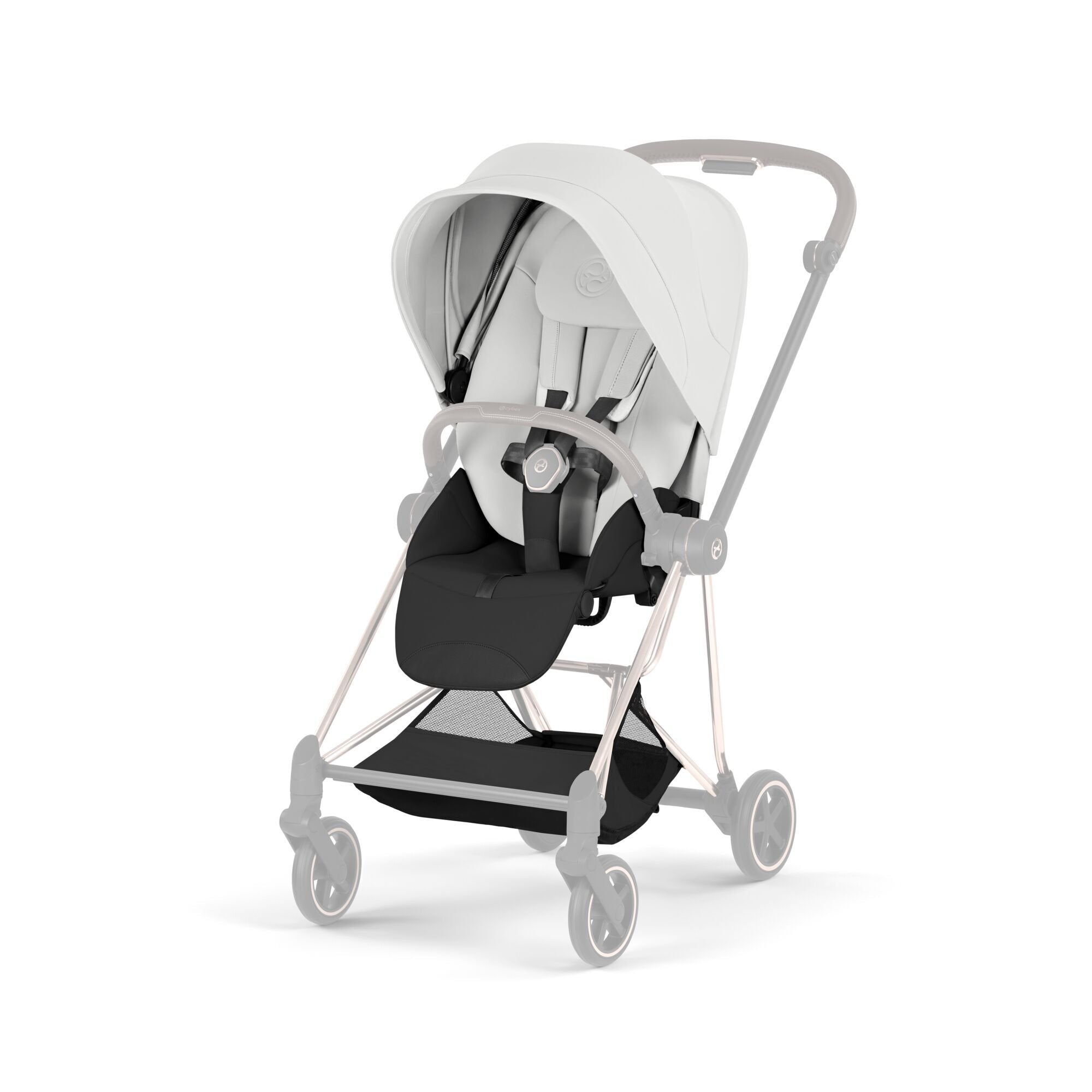 MIOS Compact City Stroller - Style Collection - Chrome Frame Strollers - Single Cybex Off White