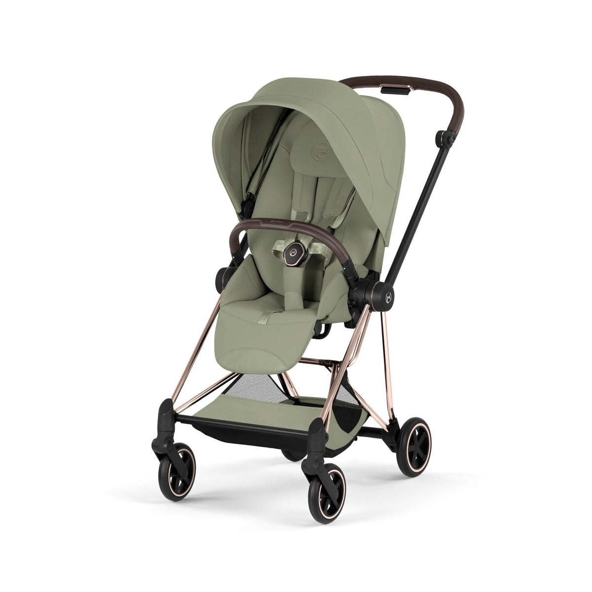 MIOS Compact City Stroller - Style Collection - Rose Gold Frame Strollers - Single Cybex Sage Green