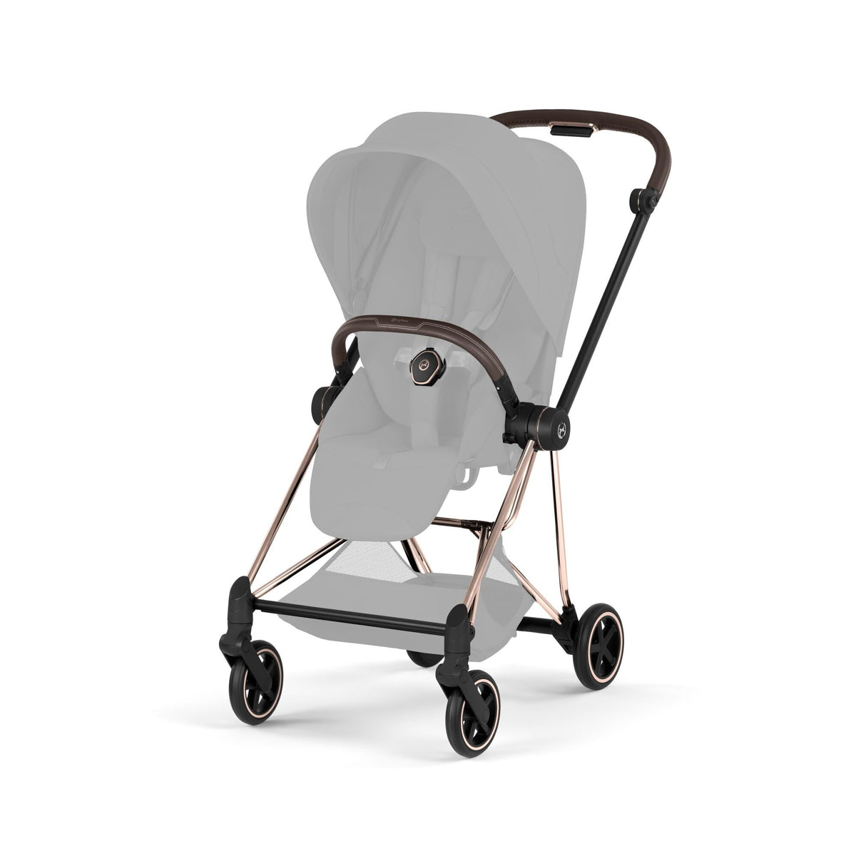 MIOS Lightweight Compact Stroller Frame - Style Collection Stroller Accessories Cybex Rosegold Frame with Brown Handle