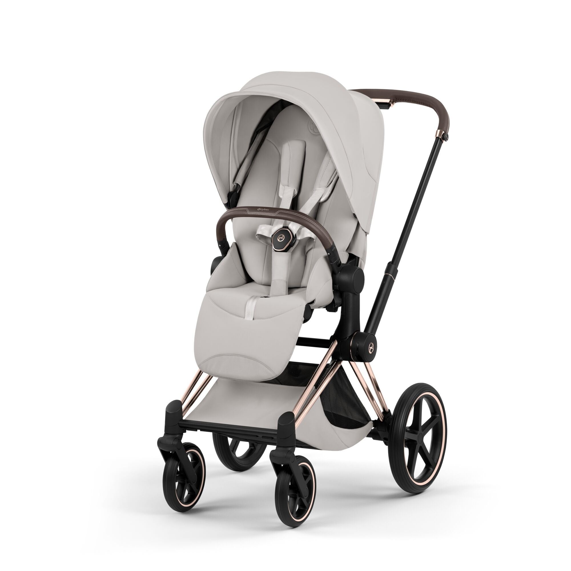 Priam Stroller - Style Collection - Rose Gold Frame Strollers - Single Cybex City Grey