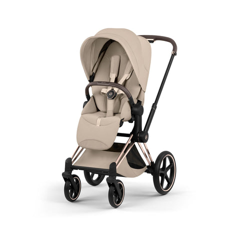 Priam Stroller - Style Collection - Rose Gold Frame Strollers - Single Cybex Cozy Beige