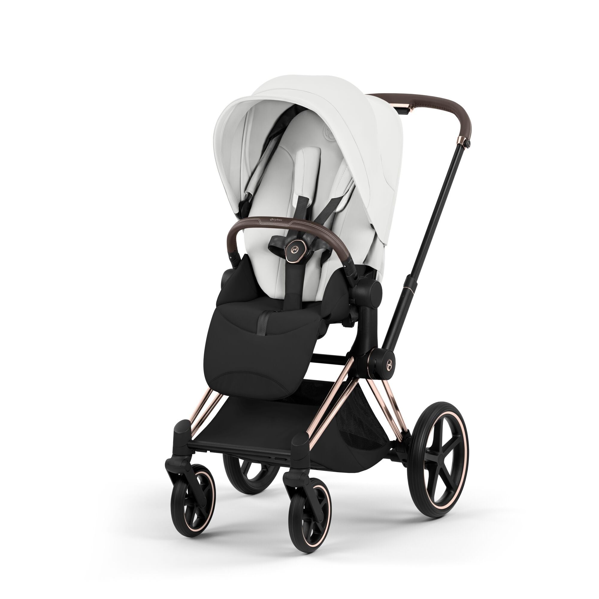 Priam Stroller - Style Collection - Rose Gold Frame Strollers - Single Cybex Off White