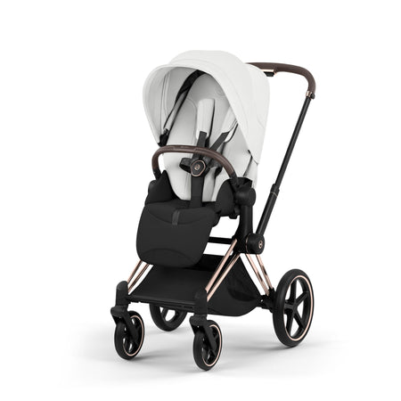Priam Stroller - Style Collection - Rose Gold Frame Strollers - Single Cybex Off White