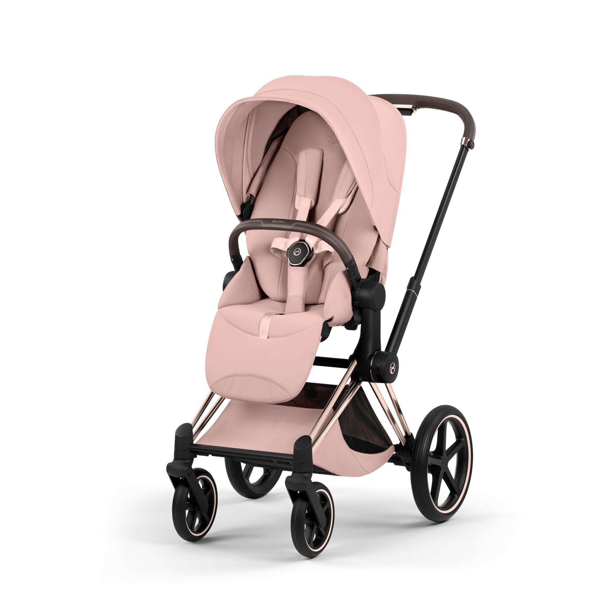 Priam Stroller - Style Collection - Rose Gold Frame Strollers - Single Cybex Peach Pink