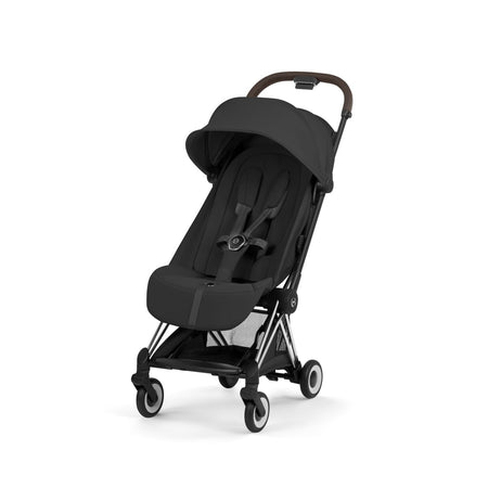 COYA Compact Travel Stroller - Style Collection Strollers - Single Cybex Chrome - Sepia Black Lux Seat