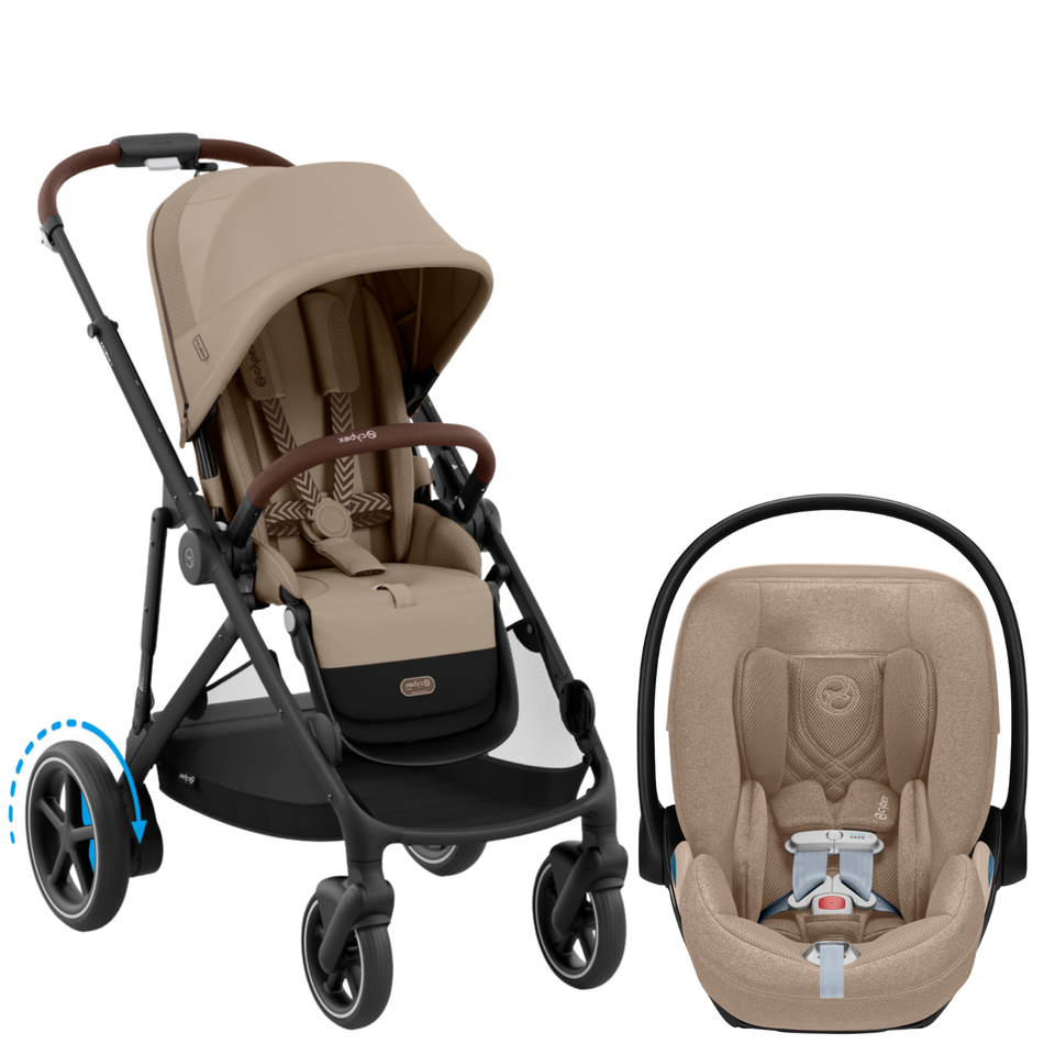 e-Gazelle S Stroller + Cloud T Infant Car Seat Travel System