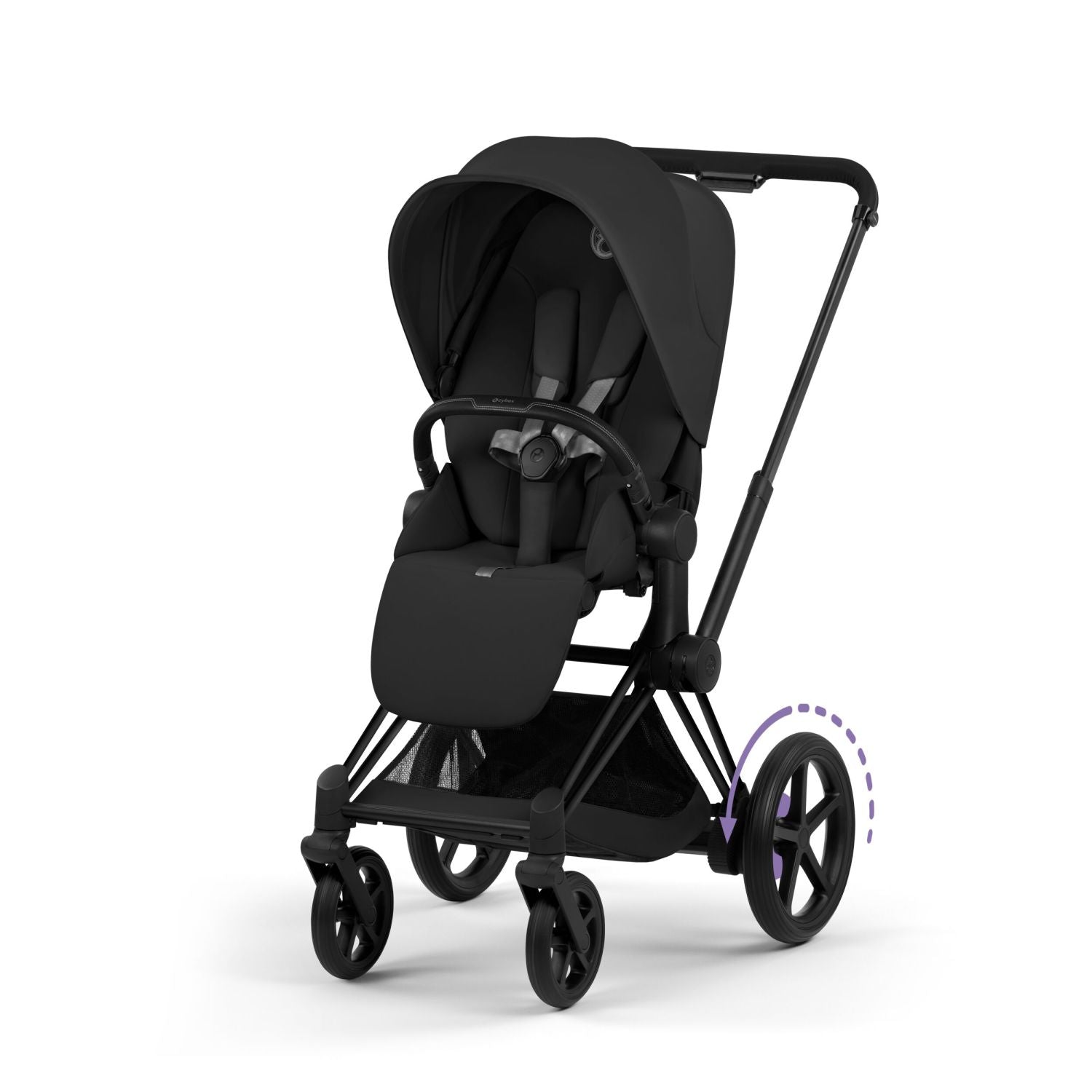 e-PRIAM Stroller Strollers - Single Cybex Matte Black - Sepia Black Seat