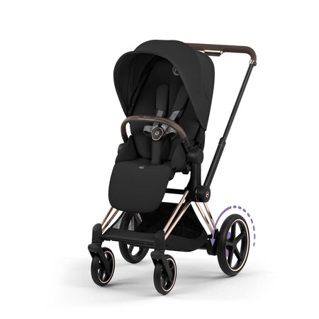 e-PRIAM Stroller Strollers - Single Cybex Rose Gold - Sepia Black Seat