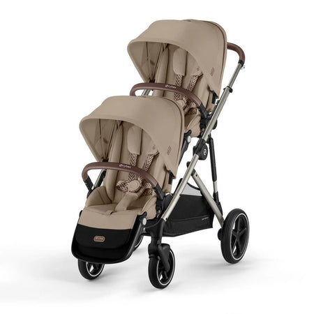 Gazelle S Double Stroller Strollers - Double Cybex Almond Beige w/ Taupe Frame