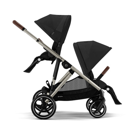 Gazelle S Double Stroller Strollers - Double Cybex Moon Black w/ Taupe Frame