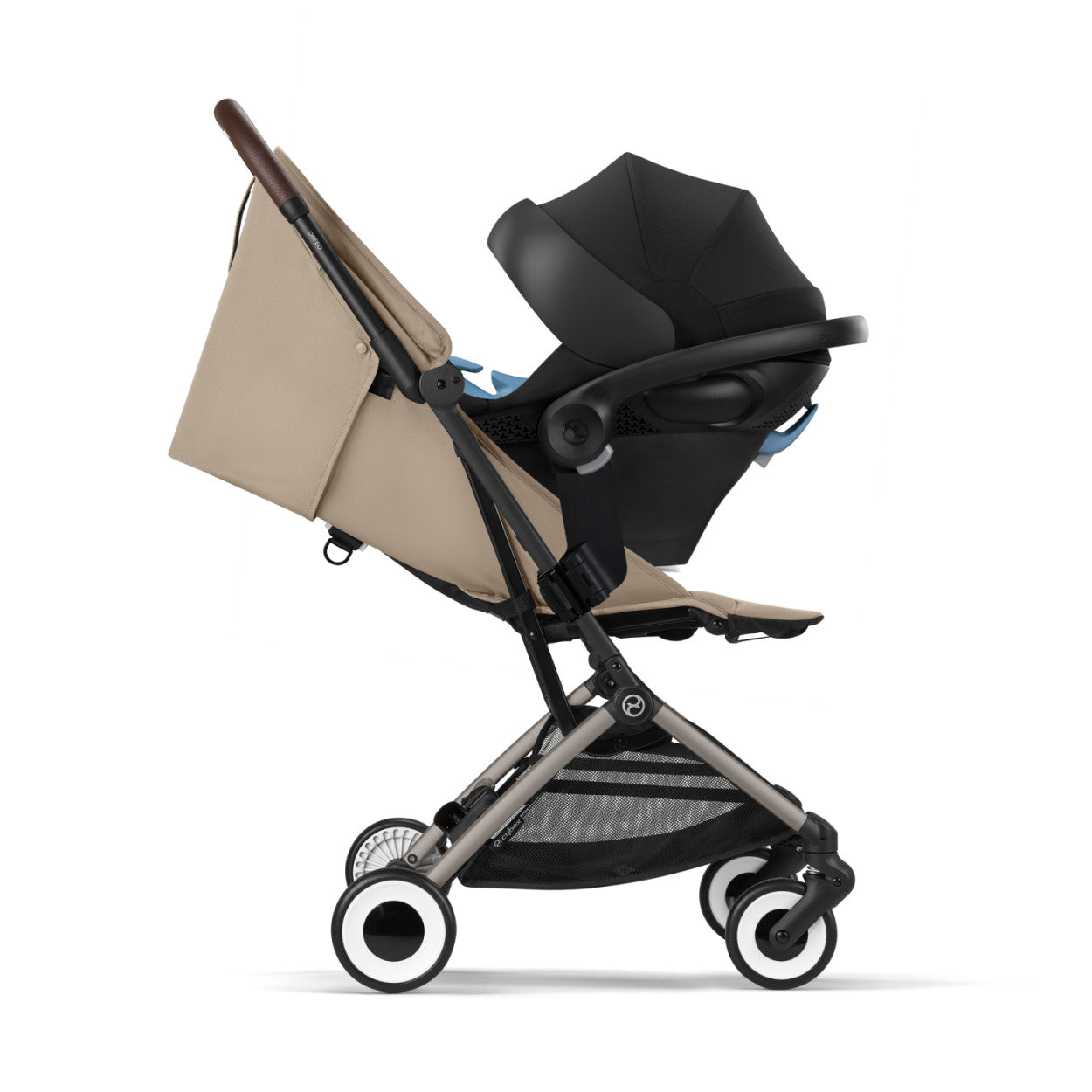 Cybex ORFEO Compact Lightweight Travel Stroller - Black w/ Black