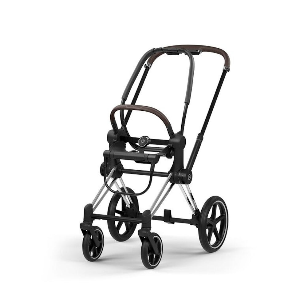Priam Stroller - Style Collection - Chrome Frame w/ Brown Strollers - Single Cybex