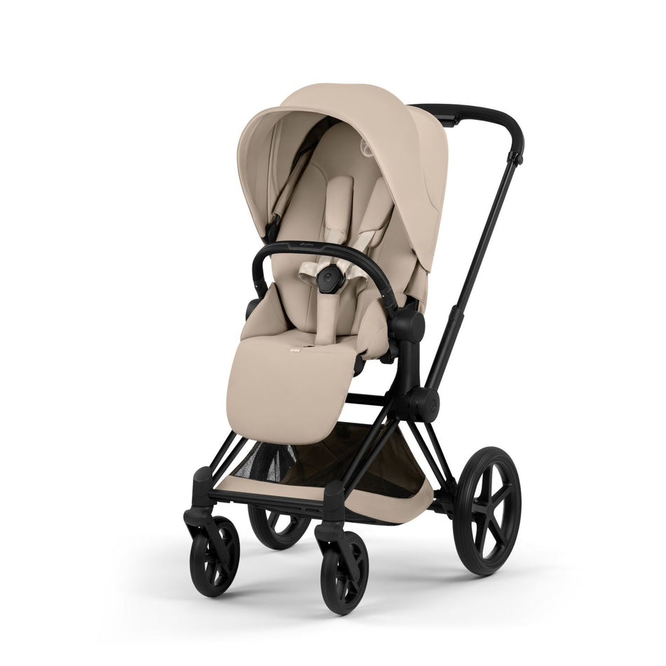 Priam Stroller - Style Collection - Matte Black Frame Strollers - Single Cybex Cozy Beige