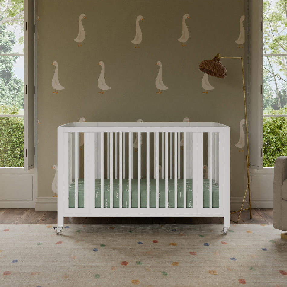 Rolli 9-in-1 Convertible All-Stages Crib with Bassinet & Toddler Bed Conversion Kits