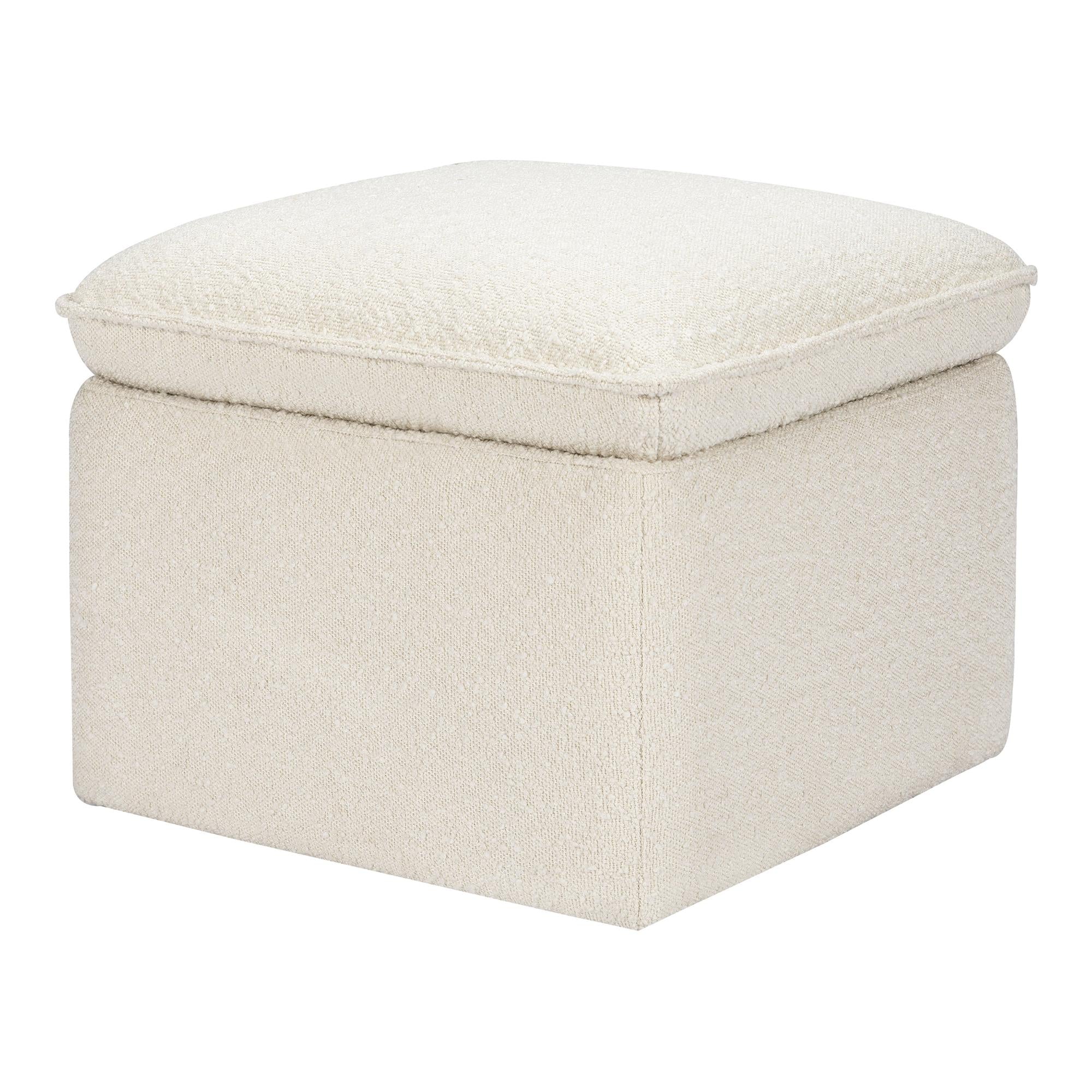 Cali Storage Ottoman in Boucle Ottomans Babyletto