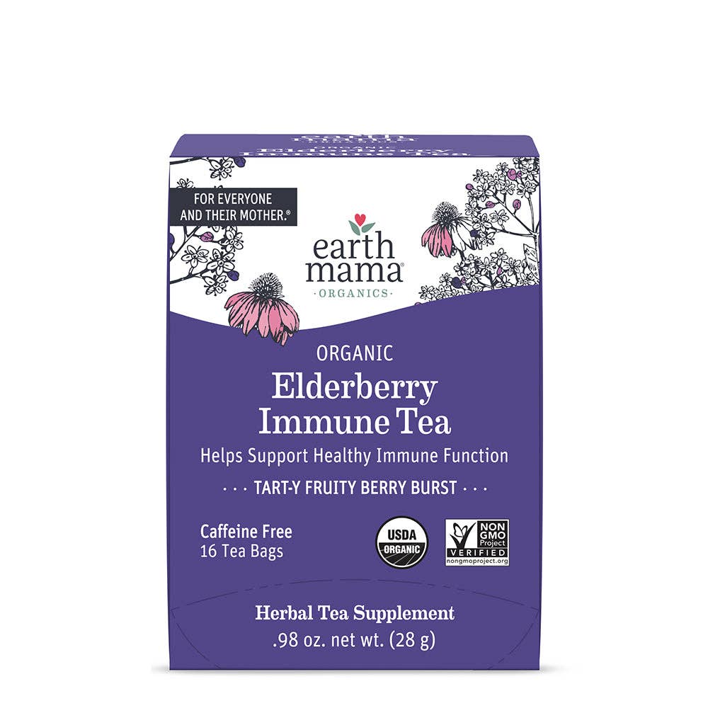 Organic Elderberry Immune Tea Products for Mom Earth Mama Organics