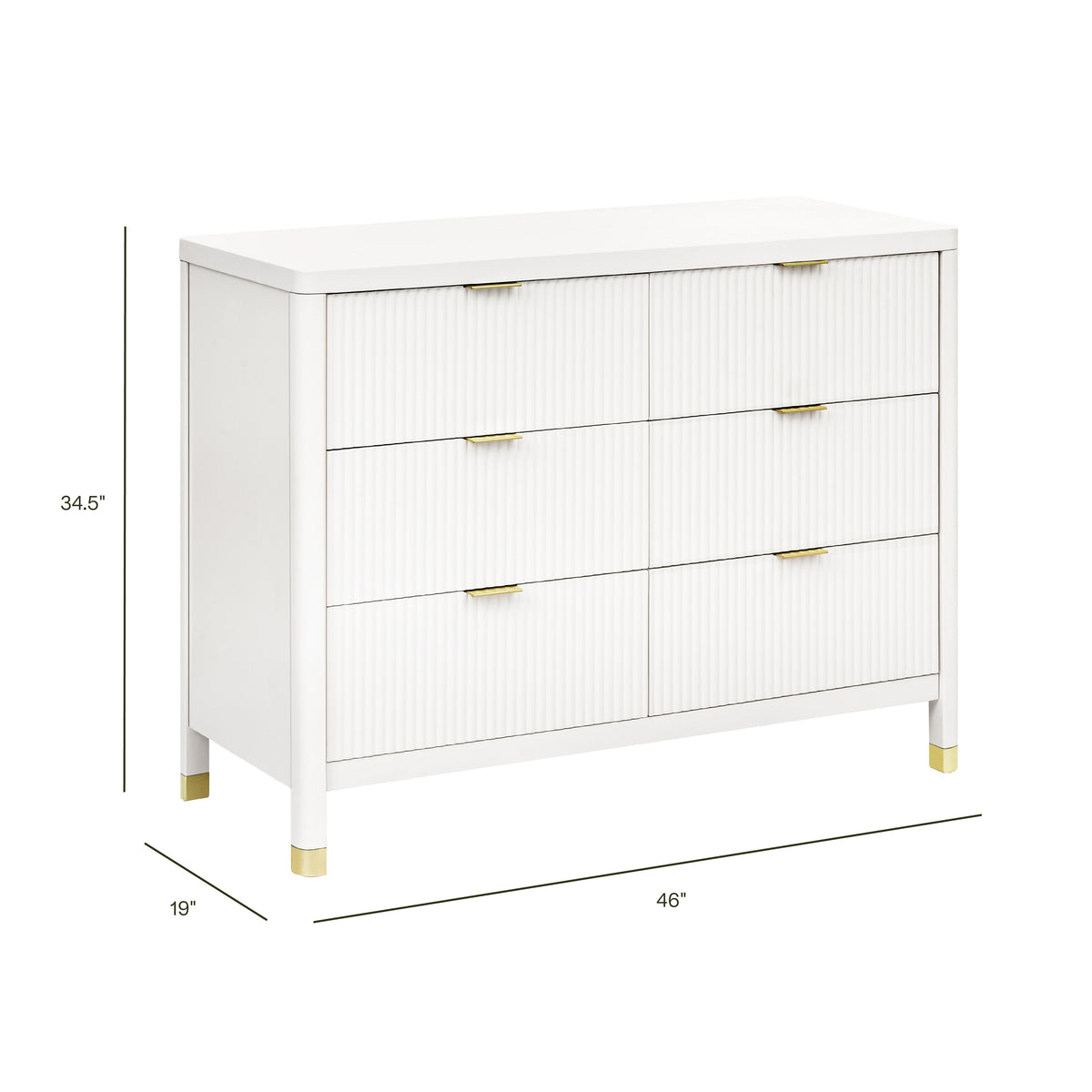 Brimsley Tambour 6-Drawer Dresser Dressers Namesake