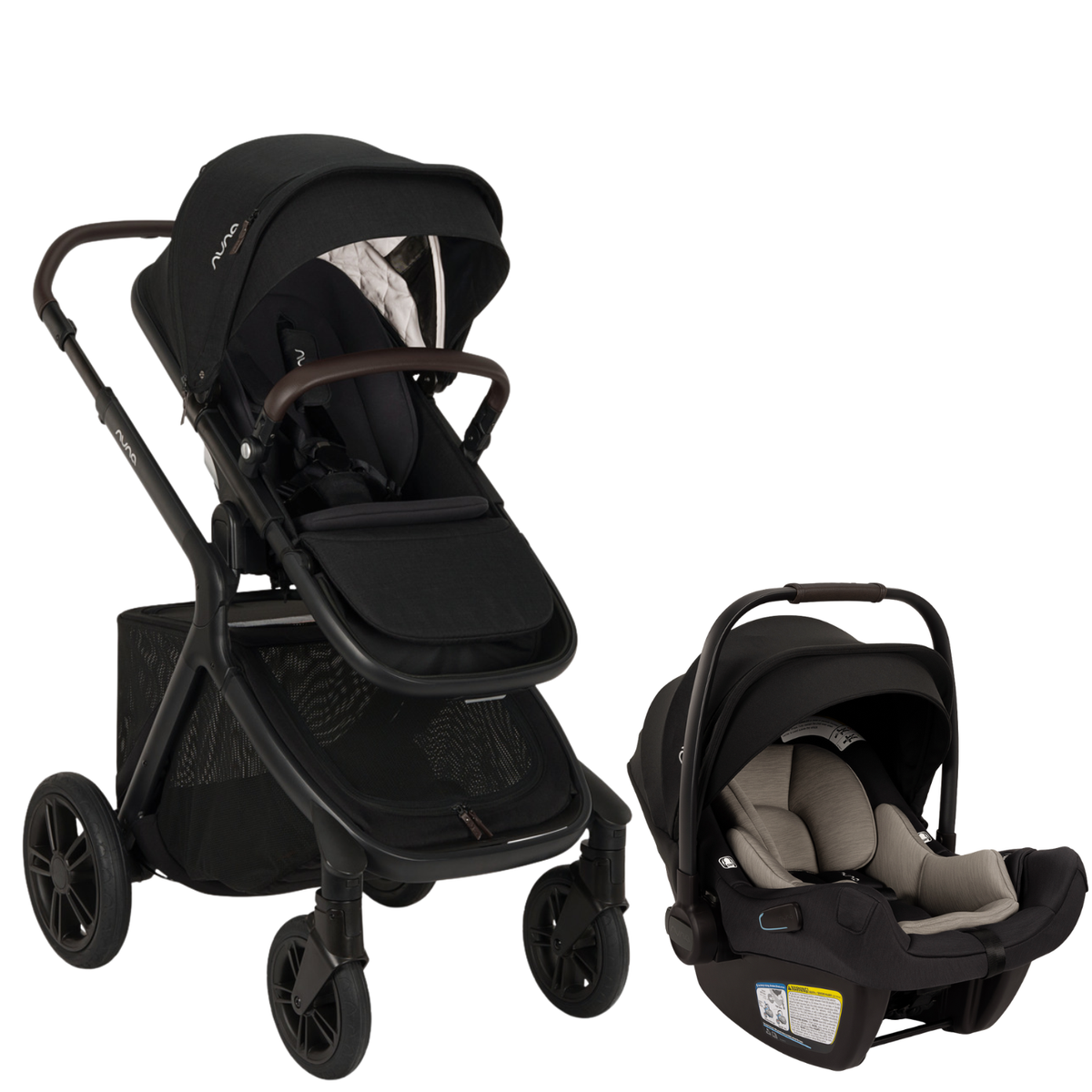 DEMI icon Stroller + PIPA Travel System Strollers - Travel Systems Nuna w/ PIPA AIRE Caviar