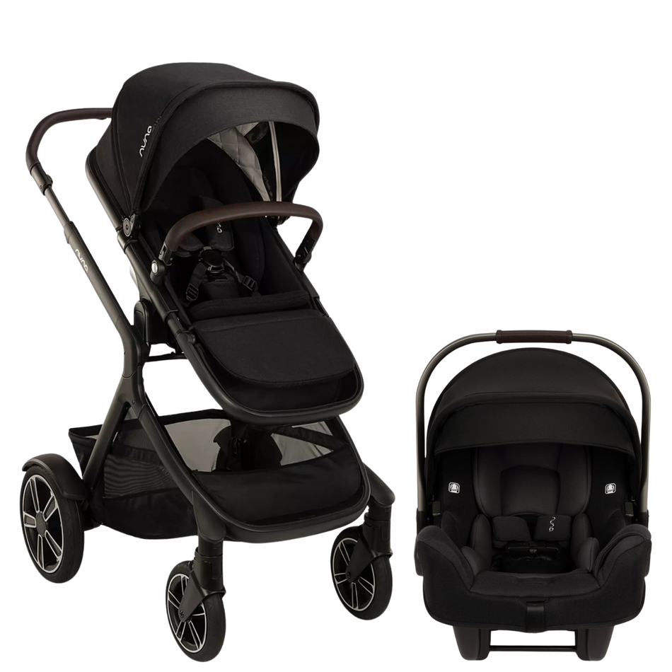 DEMI NEXT + PIPA RX Travel System Strollers - Travel Systems Nuna Caviar w/ Chocolate
