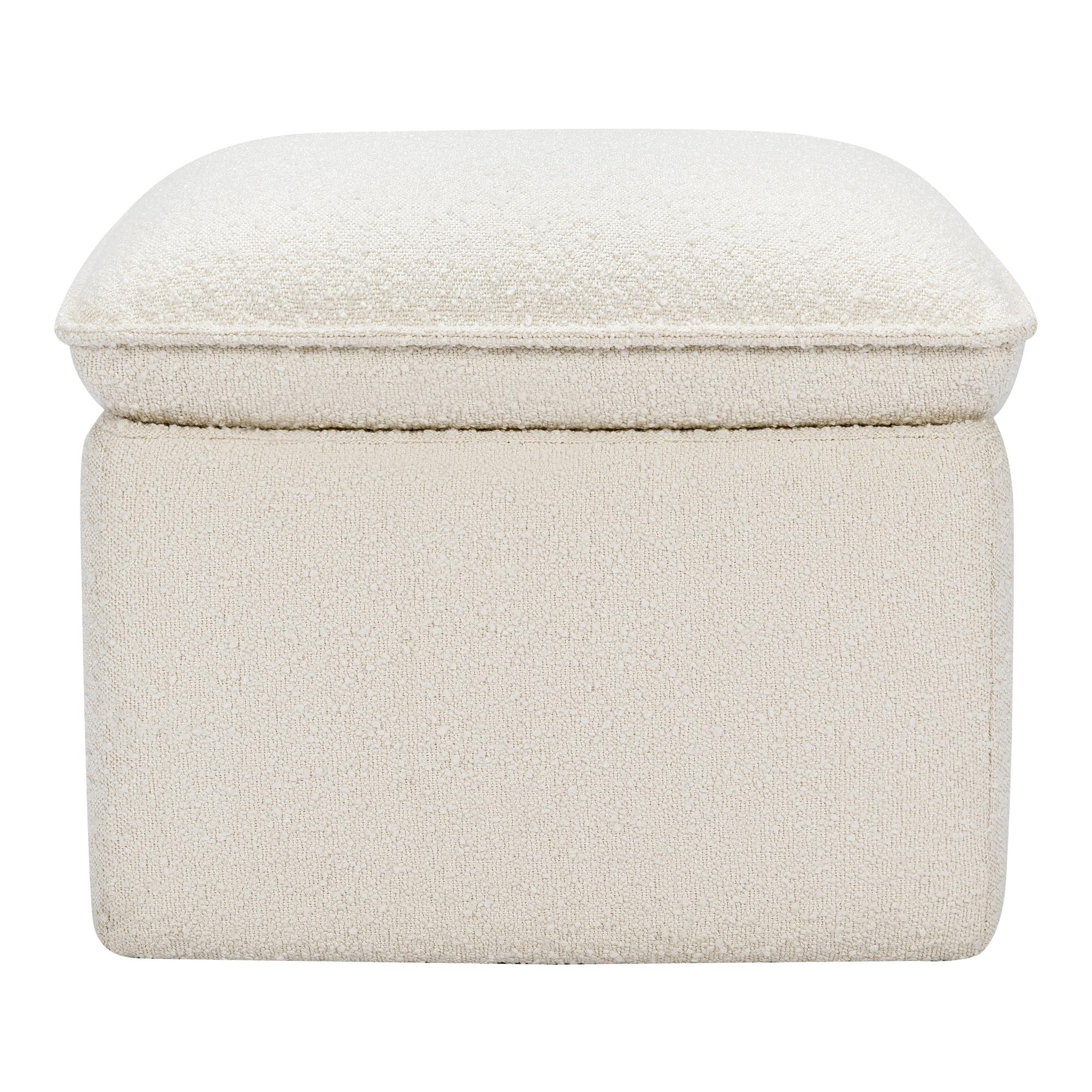 Cali Storage Ottoman in Boucle Ottomans Babyletto