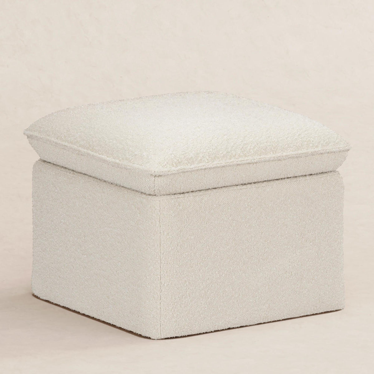 Cali Storage Ottoman in Boucle Ottomans Babyletto Ivory Boucle