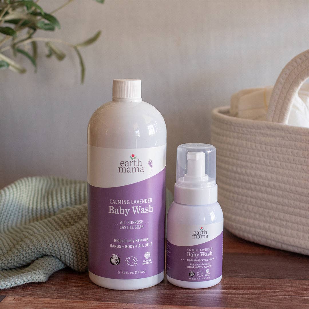 Calming Lavender Castile Baby Wash Lotions & Moisturizers Earth Mama Organics