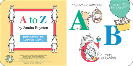 A to Z by Sandra Boynton Books Simon & Schuster