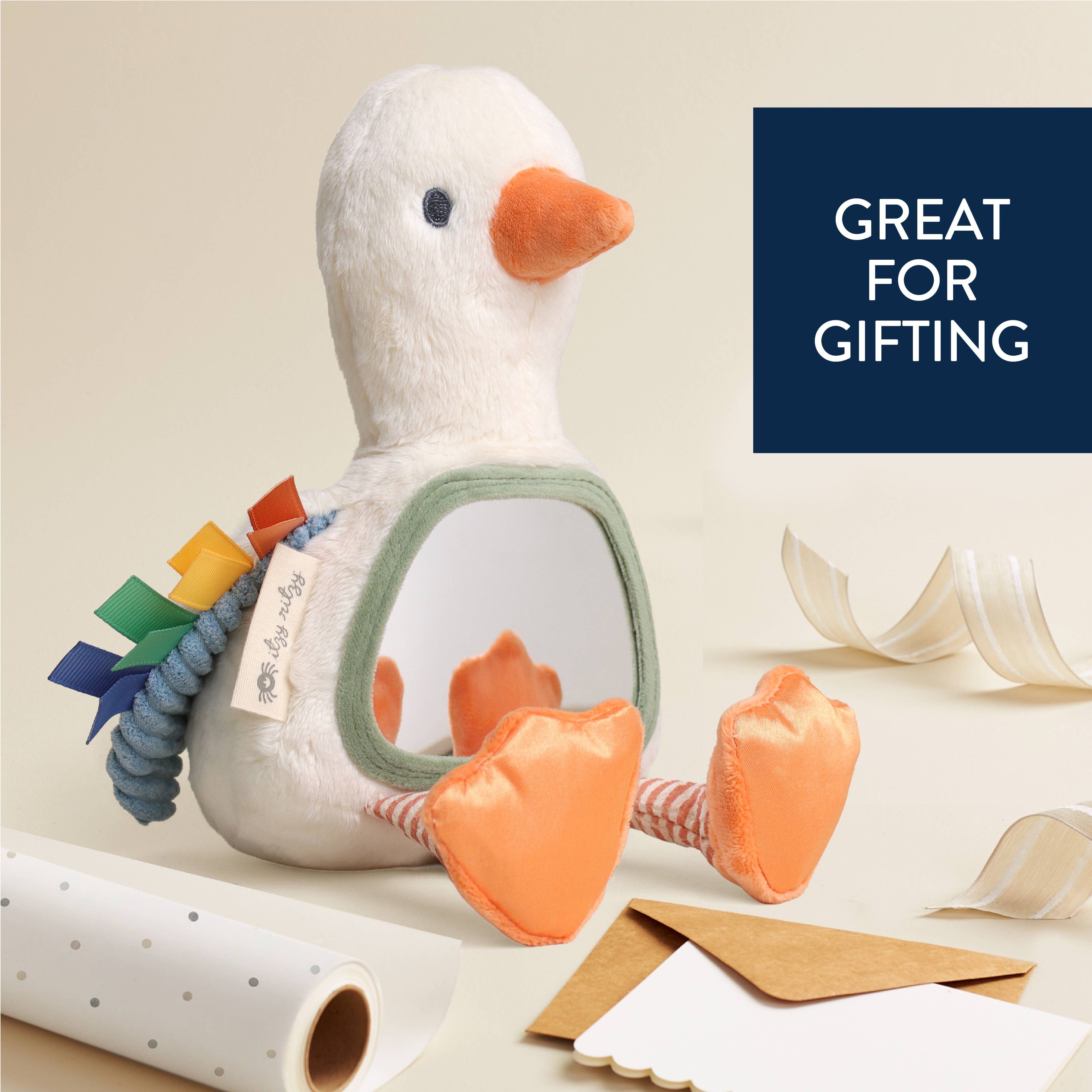 Itzy Bitzy Mirror™ Sensory Tummy Time Mirror - Goose Activity Toys Itzy Ritzy