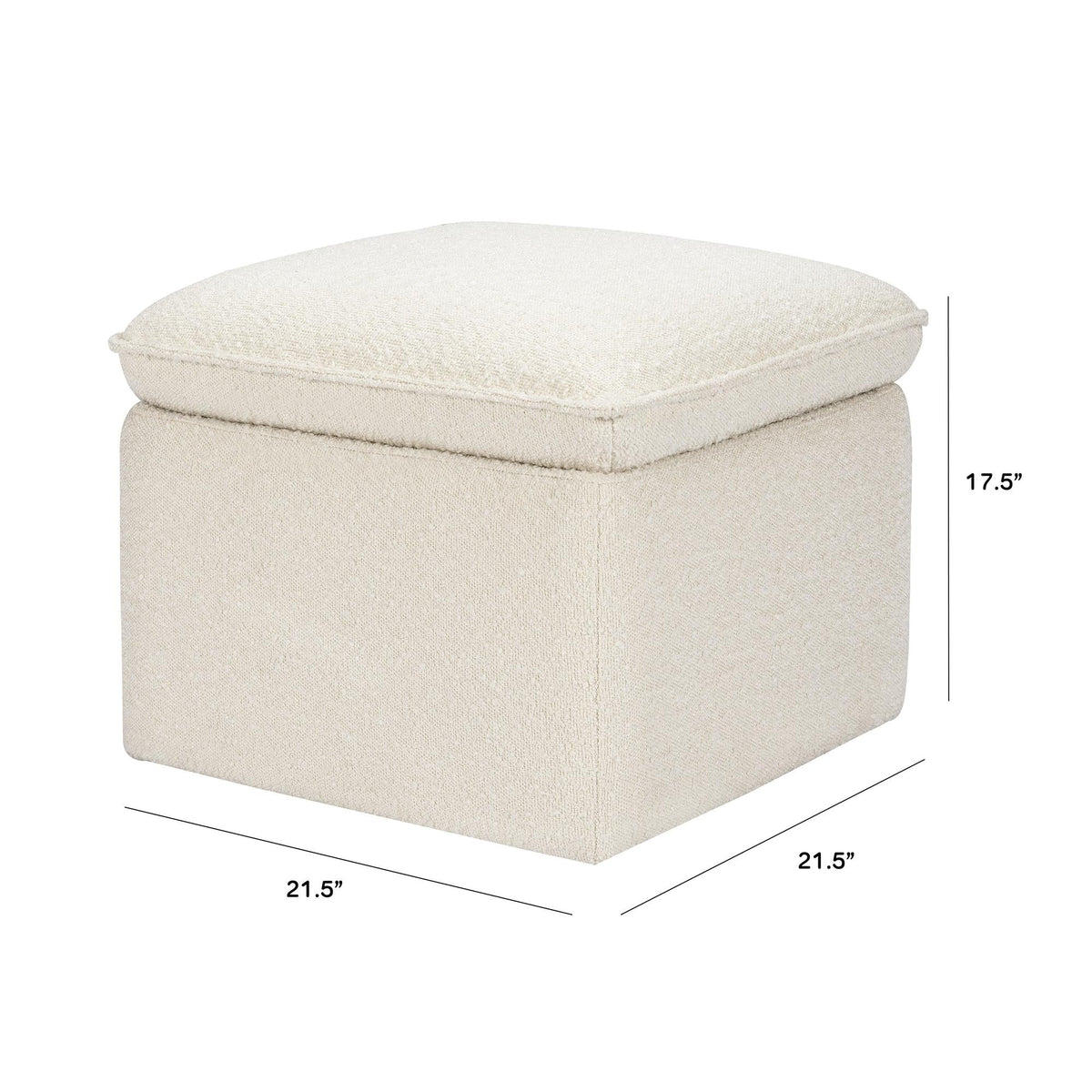 Cali Storage Ottoman in Boucle Ottomans Babyletto