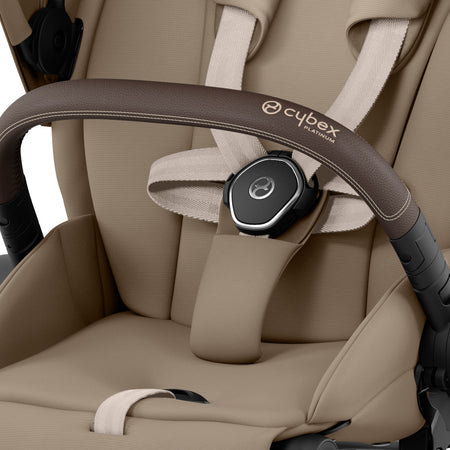 cybex platinum frame and seat Cybex e-PRIAM 2 Stroller with Chrome Frame & Brown Accents