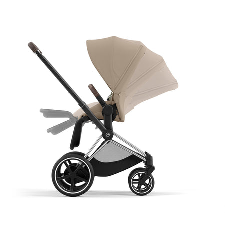 cybex priam 2.0 Cybex e-PRIAM 2 Stroller with Chrome Frame & Brown Accents