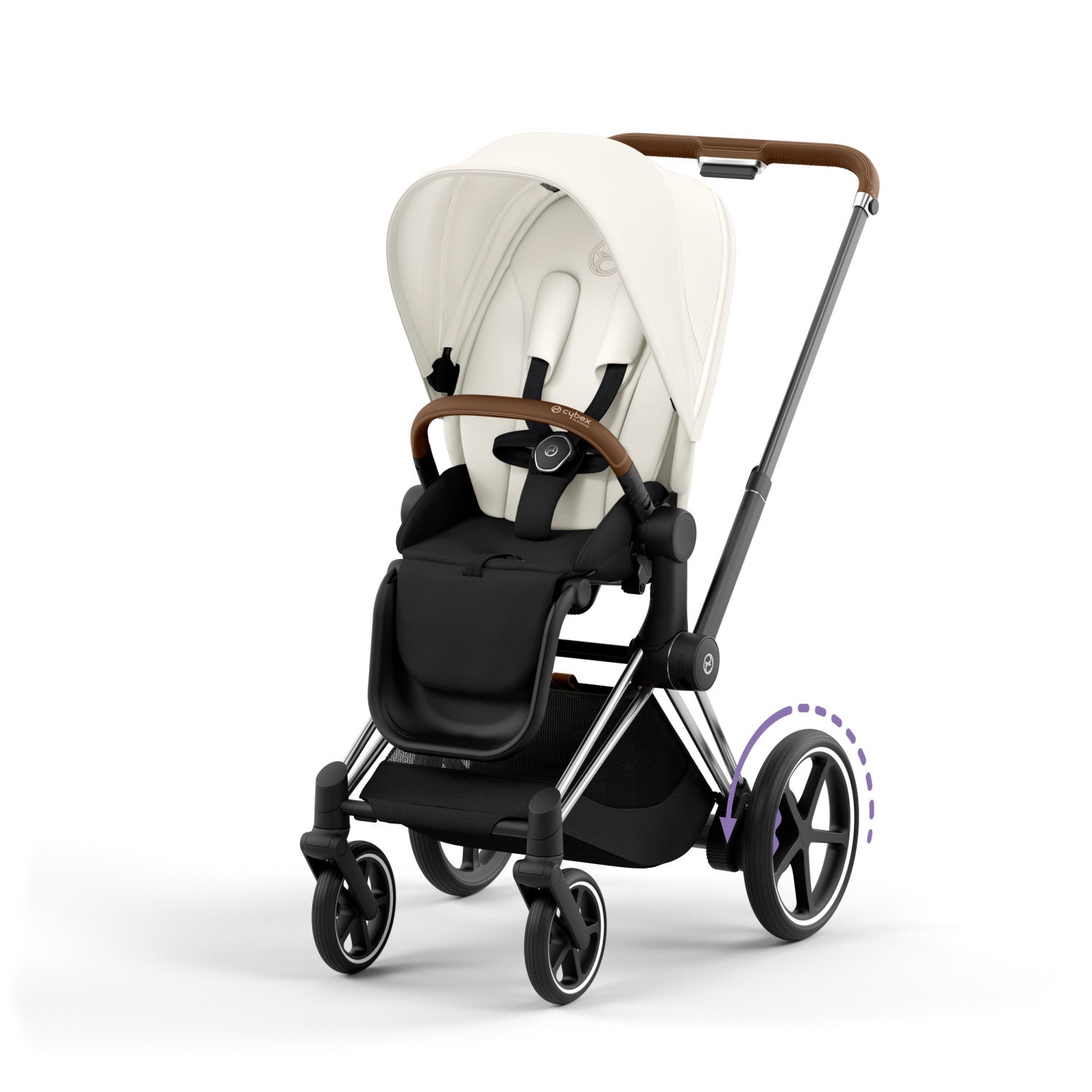 cybex premium priam e-PRIAM 2 Stroller with Chrome Frame & Brown Accents
