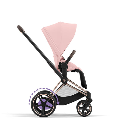 cybex priam 2 vs 3 Cybex e-PRIAM 2 Stroller with Rose Gold Frame & Brown Accents
