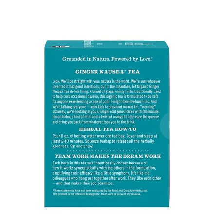 Organic Ginger Nausea Tea Products for Mom Earth Mama Organics