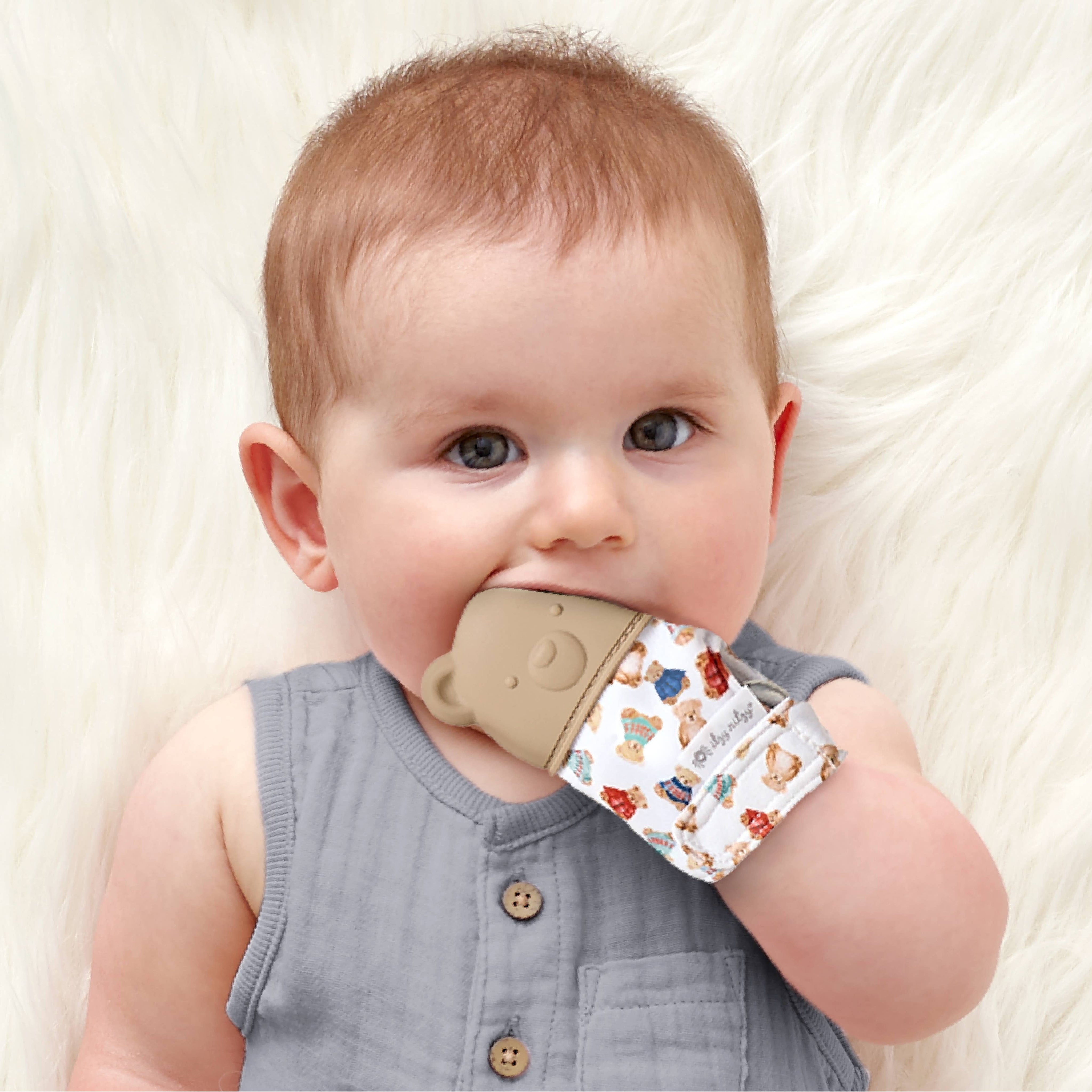 Vintage bear Itzy Mitt® Pacifiers & Teethers Itzy Ritzy
