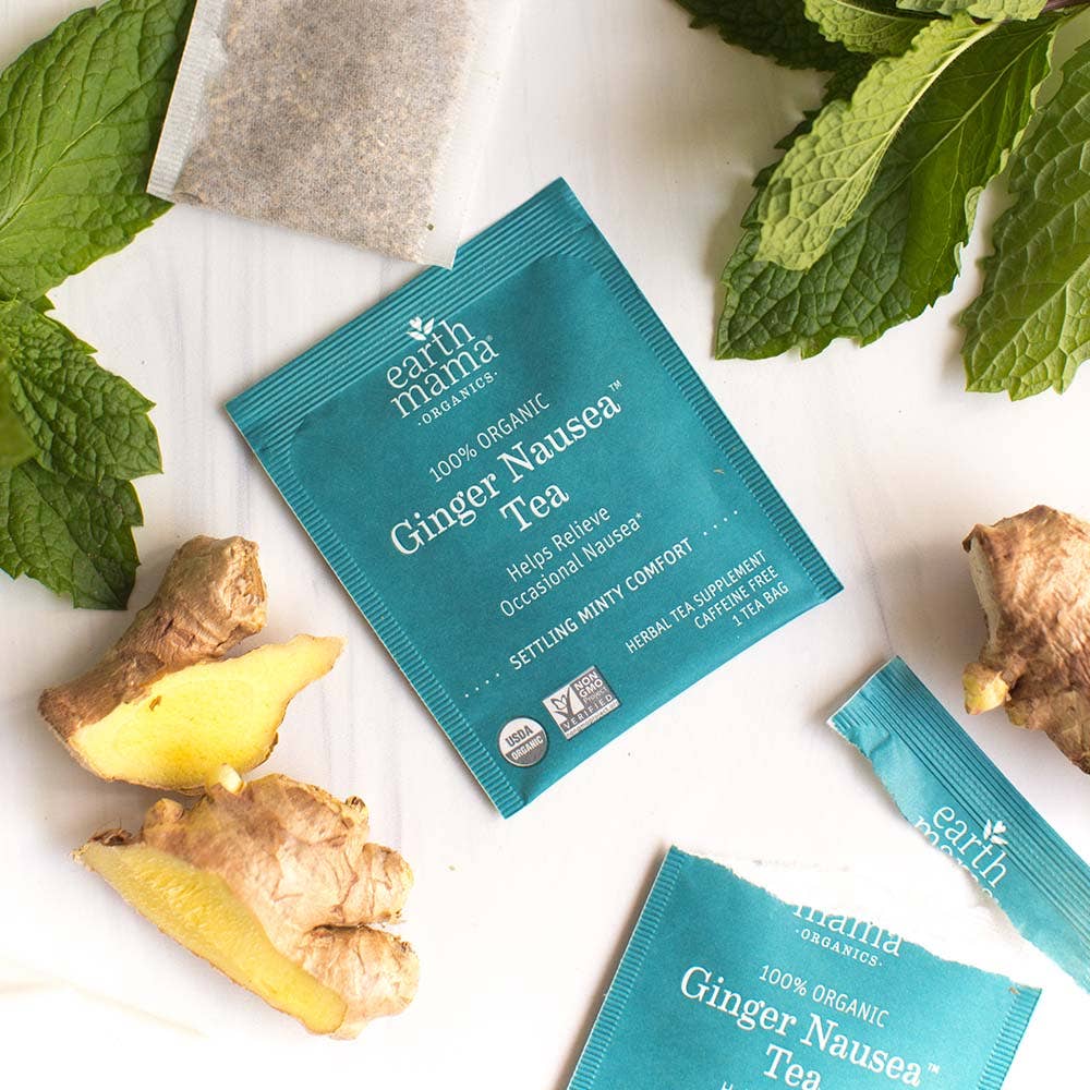 Organic Ginger Nausea Tea Products for Mom Earth Mama Organics
