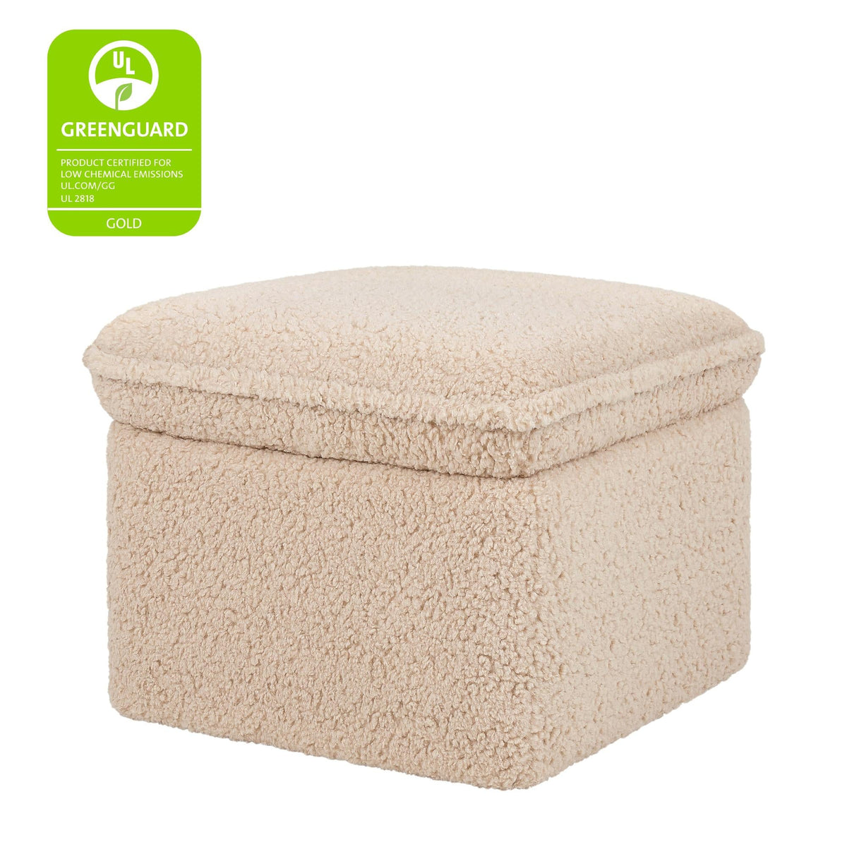 Cali Storage Ottoman in Shearling Ottomans Babyletto