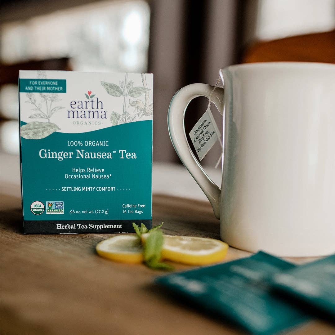 Organic Ginger Nausea Tea Products for Mom Earth Mama Organics