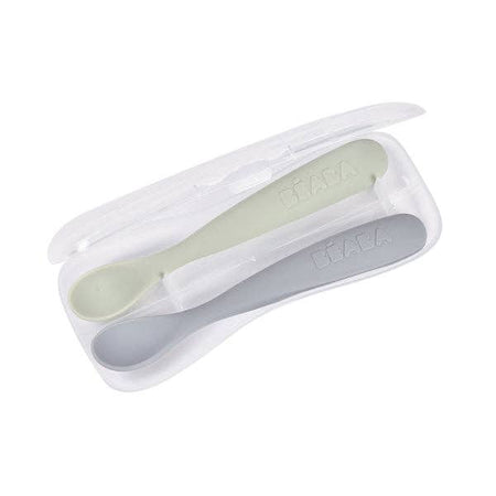 First Foods Silicone Spoons - Set of 2 - NATURAL Plates, Bowls & Utensils BEABA & Childhome