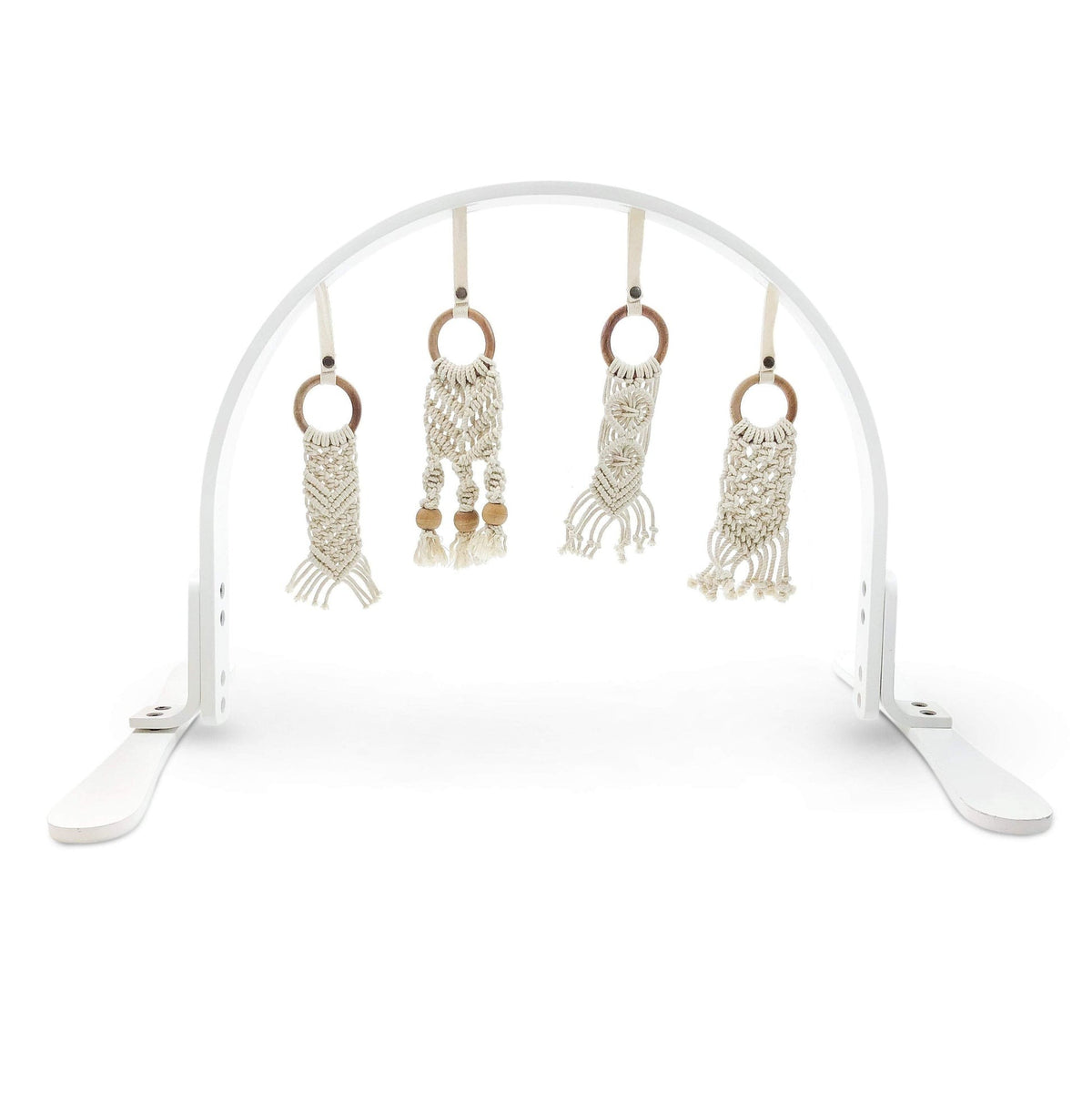 Finn + Emma Macrame Play Gym in White Play Mats & Gyms Finn + Emma
